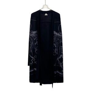 Ann Demeulemeester Black Long Cardigan Coat Made In France